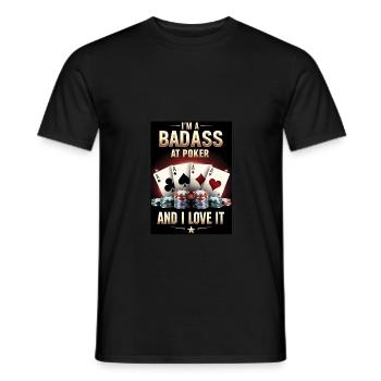 T-shirt Poker Badass - T-shirt homme - noir - Devant - AI Model Male 178 light (178cm)