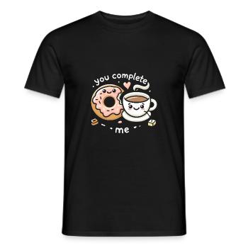 Du vervollständigst mich - Männer T-Shirt - Schwarz - Vorne - AI Model Male 178 light (178cm)