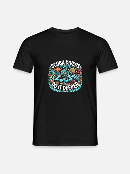 Taucher machen es tiefer - Männer T-Shirt - Schwarz