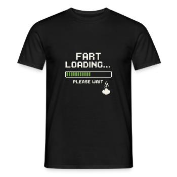 Fart Loading Bitte warten - Männer T-Shirt - Schwarz - Vorne - AI Model Male 178 light (178cm)