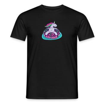 Lustiges Einhorn - Männer T-Shirt - Schwarz - Vorne - AI Model Male 178 light (178cm)