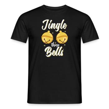 Jingle These Bells - Men's T-Shirt - black - Front - AI Model Male 178 light (178cm)