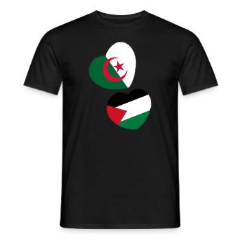 Algerien & Palästina - Männer T-Shirt - Schwarz - Vorne - AI Model Male 178 light (178cm)