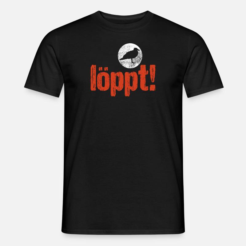 Löppt - Männer T-Shirt - Schwarz