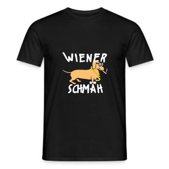 Wiener Schmäh Dackel - Männer T-Shirt - Schwarz - Vorne - AI Model Male 178 light (178cm)