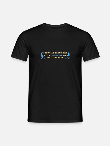 Schatzsucher Schatzsuche Metaldetektor - Männer T-Shirt - Schwarz