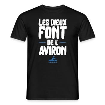 Les dieux aviron cadeau - T-shirt homme - noir - Devant - AI Model Male 178 light (178cm)