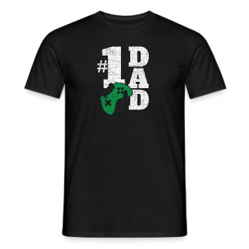 Number 1 Dad Gamer - Männer T-Shirt - Schwarz - Vorne - AI Model Male 178 light (178cm)