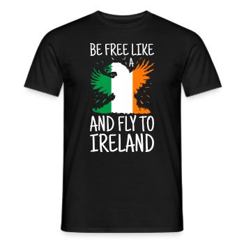 Ireland Flag Vintage Irish Flag Dublin - Men's T-Shirt - black - Front - AI Model Male 178 light (178cm)