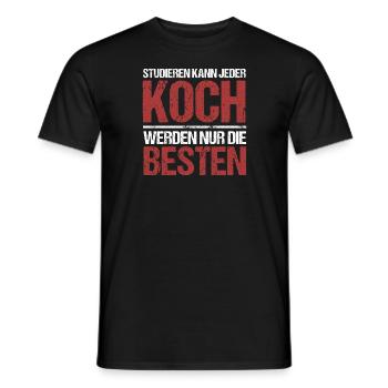Anyone can study; Chefs are the best - Men's T-Shirt - black - Front - AI Model Male 178 light (178cm)