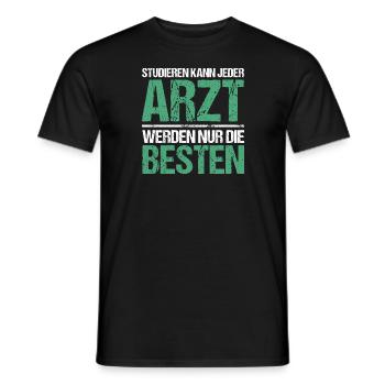 Tout le monde peut étudier - Doctor Edition - T-shirt homme - noir - Devant - AI Model Male 178 light (178cm)