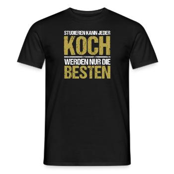 Anyone can study - Koch Edition - Men's T-Shirt - black - Front - AI Model Male 178 light (178cm)