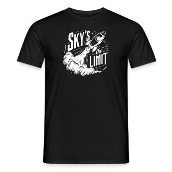 The Sky's No Limit Motivational Quote T-Shirt - Men's T-Shirt - black - Front - AI Model Male 178 light (178cm)