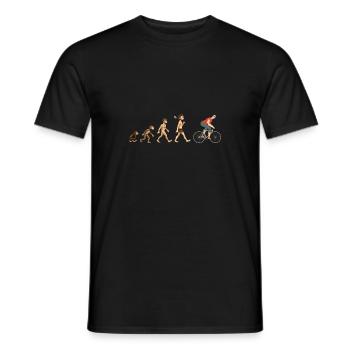 Vélo cycliste Evolution cycliste - T-shirt homme - noir - Devant - AI Model Male 178 light (178cm)