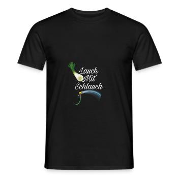 Lauch mit Schlauch, Geschenkidee - Männer T-Shirt - Schwarz - Vorne - AI Model Male 178 light (178cm)