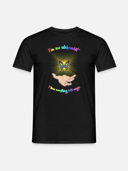 SOY UN ALQUIMISTA - Mariposa colorida - Camiseta hombre - negro