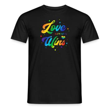 L’amour gagne toujours clr - T-shirt homme - noir - Devant - AI Model Male 178 light (178cm)