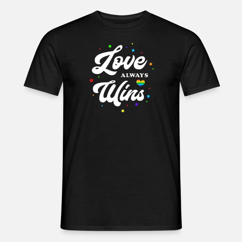 Die Liebe siegt immer - Männer T-Shirt - Schwarz
