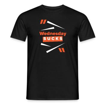 Wednesday sucks or is it your favorite day? - Men's T-Shirt - black - Front - AI Model Male 178 light (178cm)