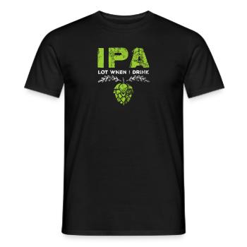 IPA Lot When I Drink Funny Beer Pun Distressed - Men's T-Shirt - black - Front - AI Model Male 178 light (178cm)