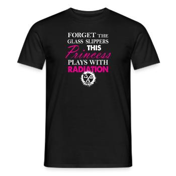 Funny Radiology Tech Princess Radiation - Men's T-Shirt - black - Front - AI Model Male 178 light (178cm)