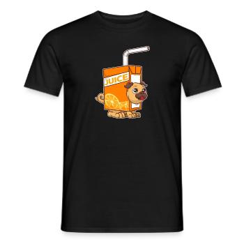 Cute & Funny Juice Puppy Dog Obsessed - Men's T-Shirt - black - Front - AI Model Male 178 light (178cm)