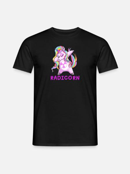 Radicorn Cute Dabbing Radiology Unicorn Dance - T-shirt męski - czarny