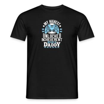 My Highest Unlocked Achievement Calls Me Daddy - T-shirt homme - noir - Devant - AI Model Male 178 light (178cm)