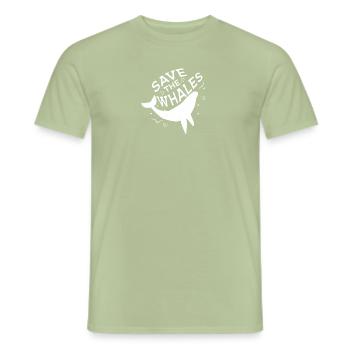 Rettet die Wale - Männer T-Shirt - Sage - Vorne - AI Model Male 178 light (178cm)