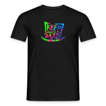 Gardez Wonderland Mad Hat & Cheshire Cat Grin - T-shirt homme - noir - Devant - AI Model Male 178 light (178cm)
