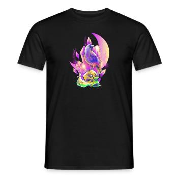 Skull & Crow RPG Gamer Fantasy Gaming Pastel Art - Men's T-Shirt - black - Front - AI Model Male 178 light (178cm)