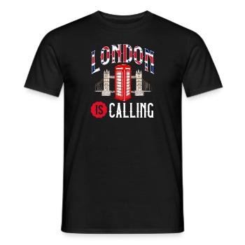Awesome London Is Calling Skyline UK - Men's T-Shirt - black - Front - AI Model Male 178 light (178cm)
