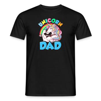 Awesome Einhorn Papa Coole Einhorn Väter - Männer T-Shirt - Schwarz - Vorne - AI Model Male 178 light (178cm)