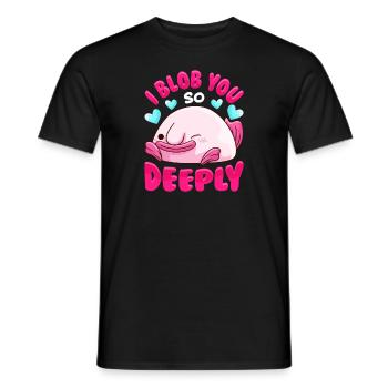 Entzückend ich tupfe Sie so tief niedliches Blobfish-Wortspiel - Männer T-Shirt - Schwarz - Vorne - AI Model Male 178 light (178cm)