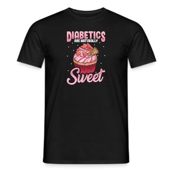 Les diabétiques sont naturellement mignons - T-shirt homme - noir - Devant - AI Model Male 178 light (178cm)
