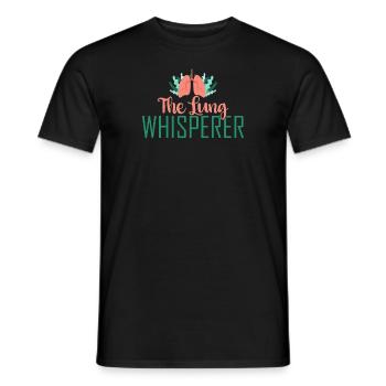 Funny Therapist Gift The Lung - Men's T-Shirt - black - Front - AI Model Male 178 light (178cm)