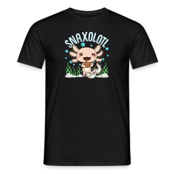 Snaxolotl Lustige Axolotl Sushi Snacks Kawaii Tier - Männer T-Shirt - Schwarz - Vorne - AI Model Male 178 light (178cm)