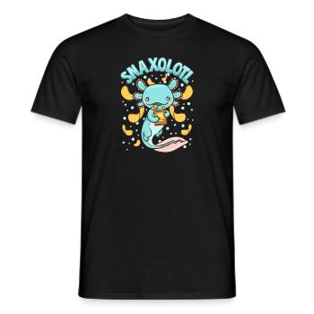 Süßes & lustiges Snaxolotl Entzückendes Naschen Axolotl - Männer T-Shirt - Schwarz - Vorne - AI Model Male 178 light (178cm)