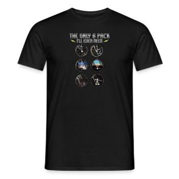 Das einzige Sixpack, das ich jemals brauchen werde - Männer T-Shirt - Schwarz - Vorne - AI Model Male 178 light (178cm)