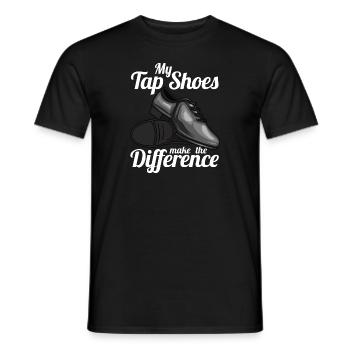 Meine Steppschuhe machen den Unterschied Tänzer - Männer T-Shirt - Schwarz - Vorne - AI Model Male 178 light (178cm)