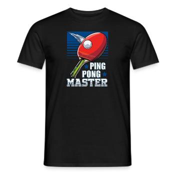 Funny Ping Pong Master Table Tennis Player - Men's T-Shirt - black - Front - AI Model Male 178 light (178cm)