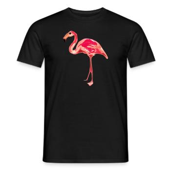 Flamingo gift idea pink pink pink - Men's T-Shirt - black - Front - AI Model Male 178 light (178cm)