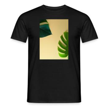 Monstera-Blätter - Männer T-Shirt - Schwarz - Vorne - AI Model Male 178 light (178cm)