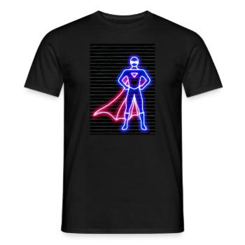 Superhelden Neon - Männer T-Shirt - Schwarz - Vorne - AI Model Male 178 light (178cm)