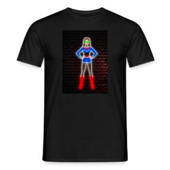 Superhelden Neon - Männer T-Shirt - Schwarz - Vorne - AI Model Male 178 light (178cm)
