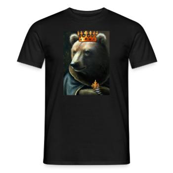 Bär mit Krone - Männer T-Shirt - Schwarz - Vorne - AI Model Male 178 light (178cm)