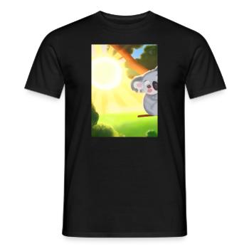 Ein Koala hängt an einem Baum - Männer T-Shirt - Schwarz - Vorne - AI Model Male 178 light (178cm)
