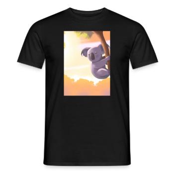 Ein Koala hängt an einem Baum - Männer T-Shirt - Schwarz - Vorne - AI Model Male 178 light (178cm)