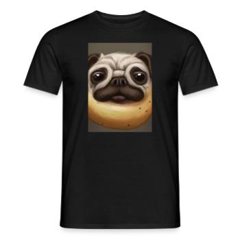 Kartoffel-Hund-Gesicht - Männer T-Shirt - Schwarz - Vorne - AI Model Male 178 light (178cm)