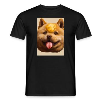 Kartoffel-Hund-Gesicht - Männer T-Shirt - Schwarz - Vorne - AI Model Male 178 light (178cm)